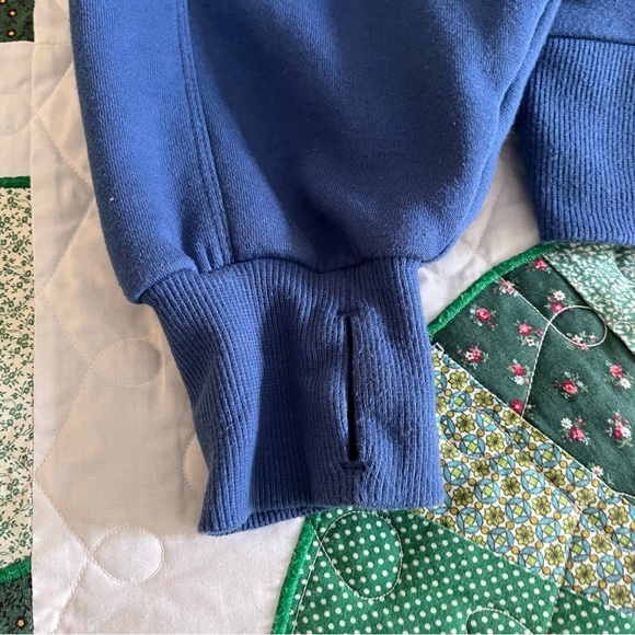 Women's JOY LAB Blue Hoodie Size S Full Zip Cropped Oversized - Picture 3 of 9